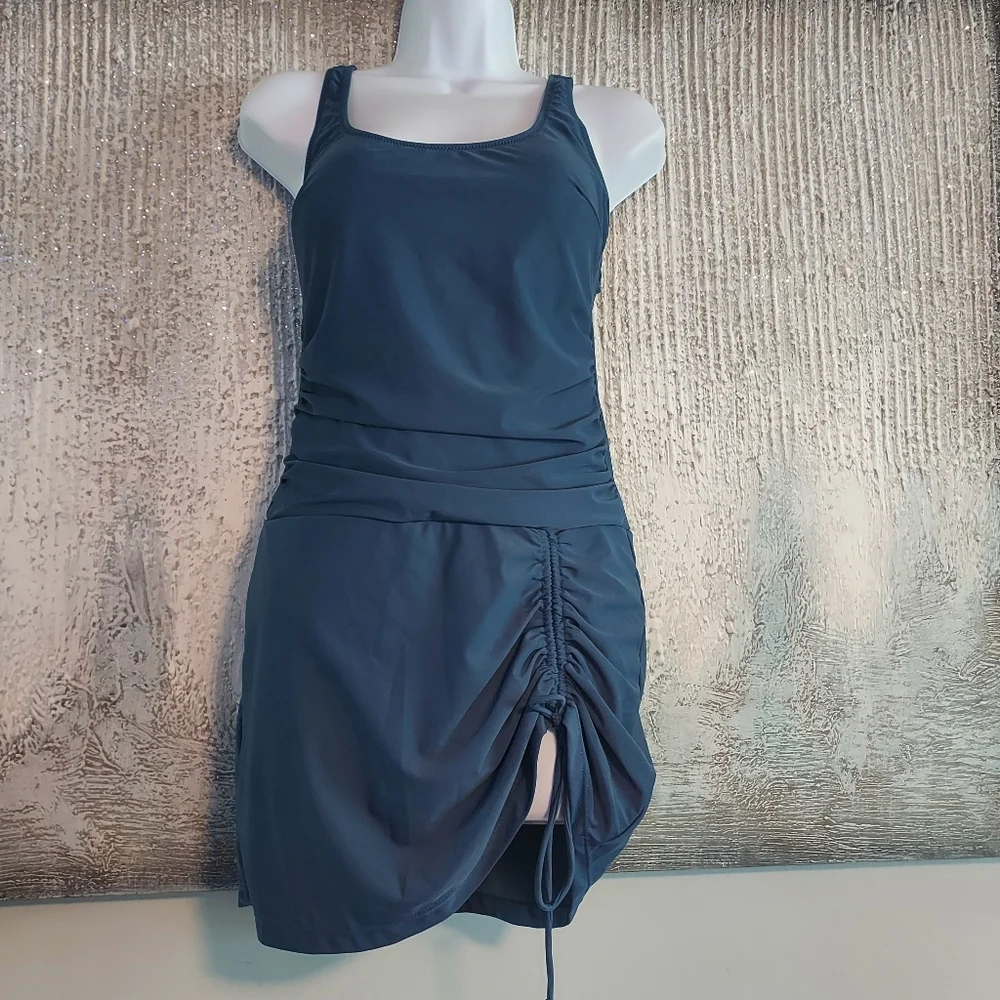 BMJL Tummy Control Slimming One Piece Swim Dress Sz-M - Picture 2 of 13